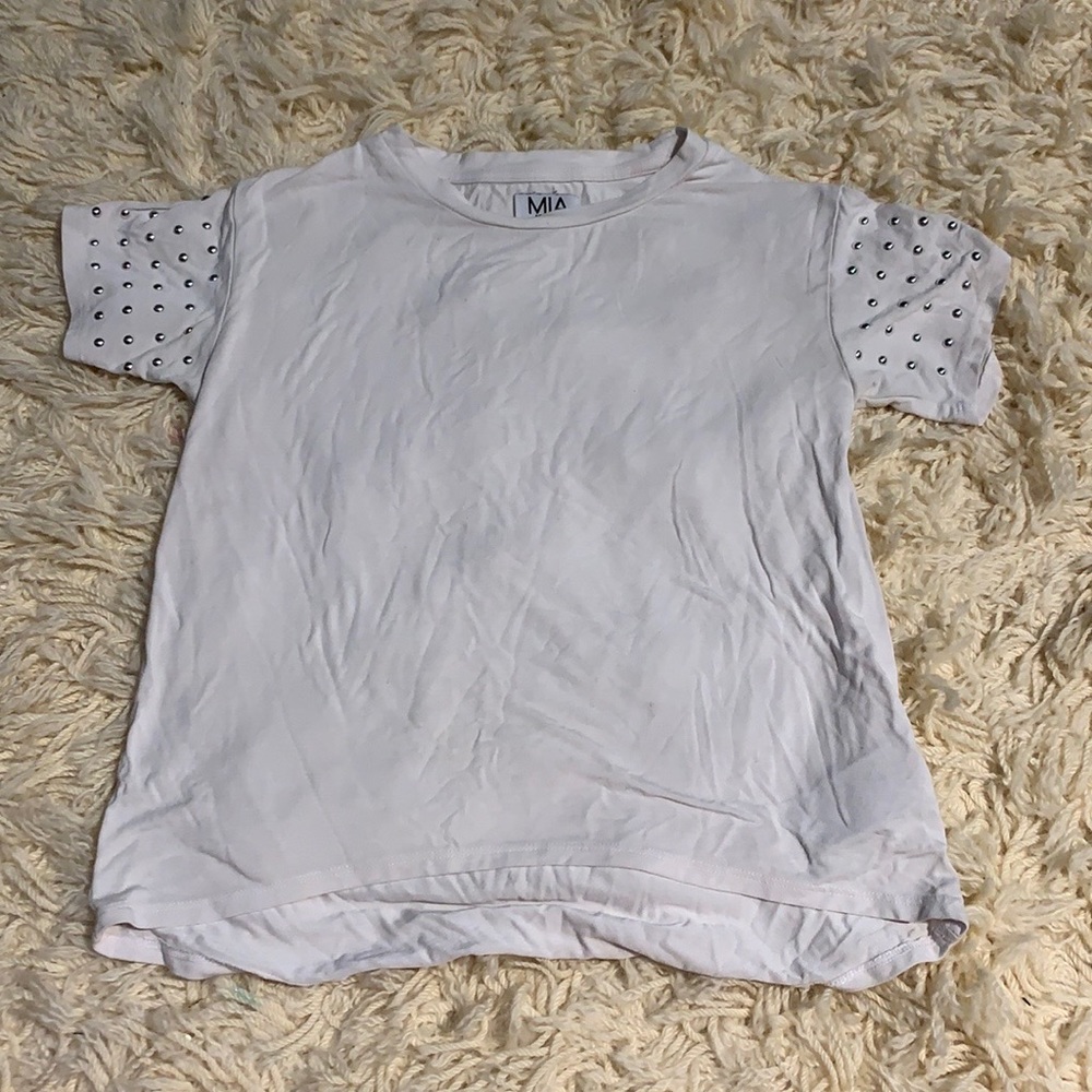 MIA New York Girls Studded White T-shirt